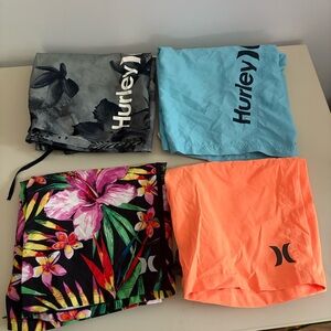 4x Hurley Boardshorts size 30 and 32